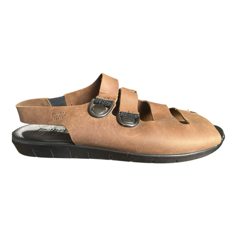Munro Sport Brown Leather Sandals size 11 N - Picture 2 of 9